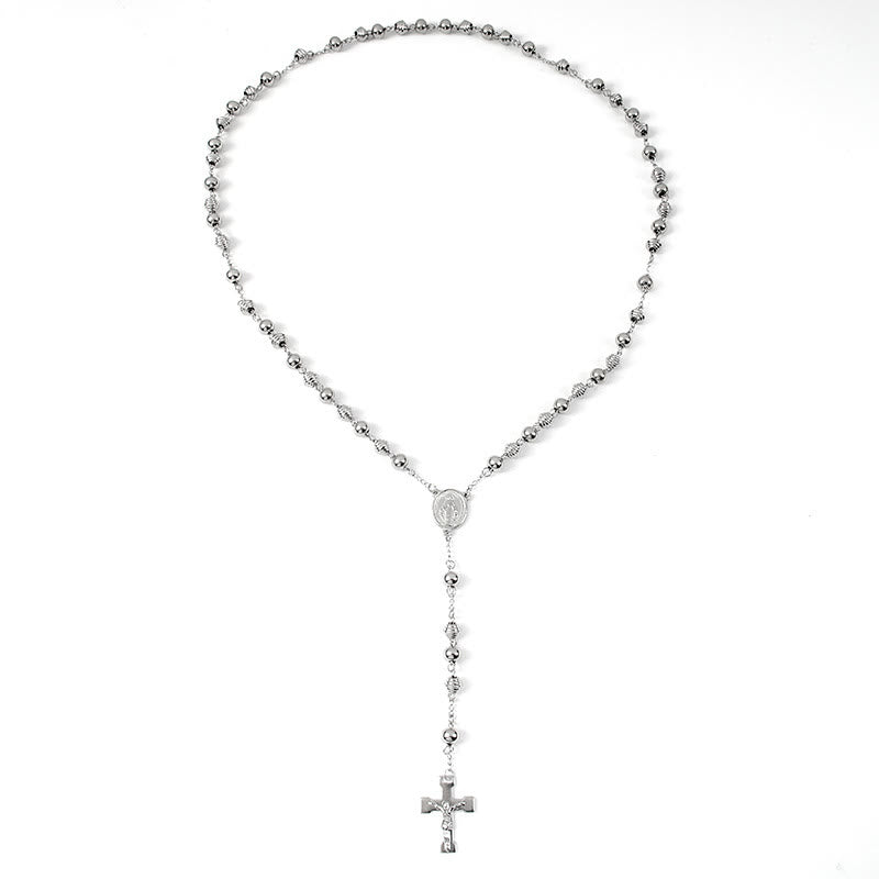 Jesus Cross Stainless Steel Beads Rosary - image 5