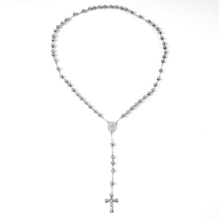 Jesus Cross Stainless Steel Beads Rosary - image 5