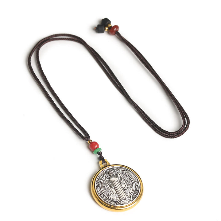 Christianartworkshop Classic St. Benedict Medallion Amulet Necklace - St. Benedict Medallion - image 0