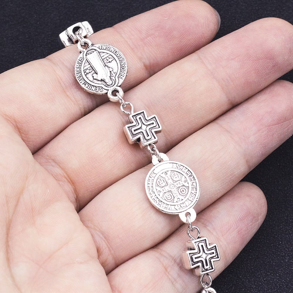 Christianartworkshop St. Benedict Medal Cross Protection Bracelet - image 1