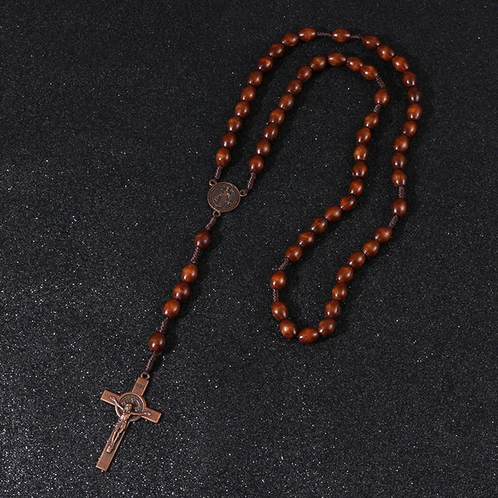 Christianartworkshop St. Benedict Olive Wood Prayer Rosary - image 2