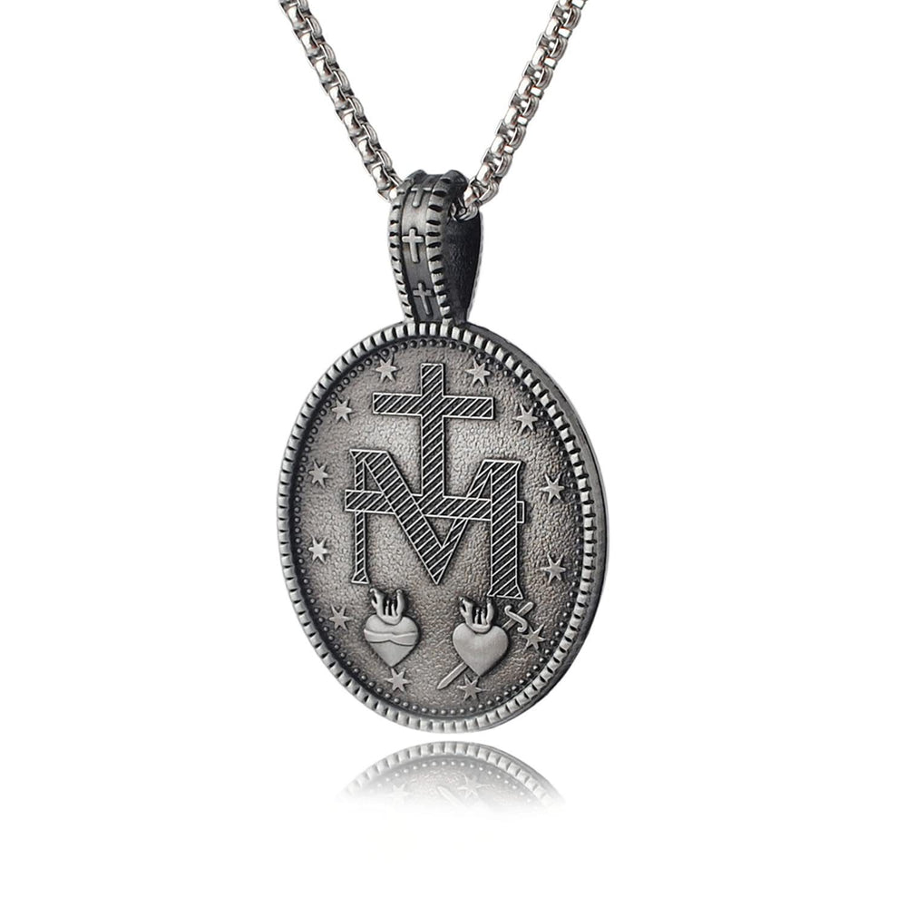 Christianartworkshop Miraculous Virgin Mary Medallion Pendant Necklace - image 1