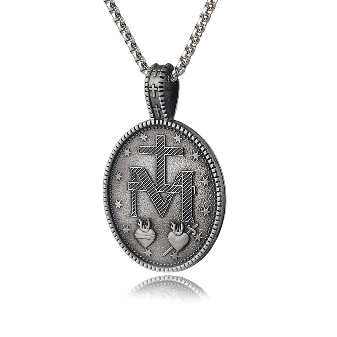 Christianartworkshop Miraculous Virgin Mary Medallion Pendant Necklace - image 1