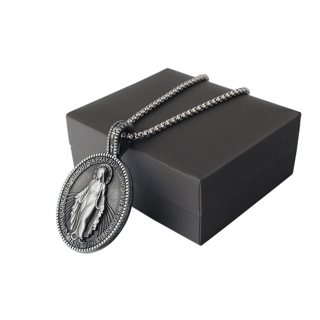 Christianartworkshop Miraculous Virgin Mary Medallion Pendant Necklace - image 2