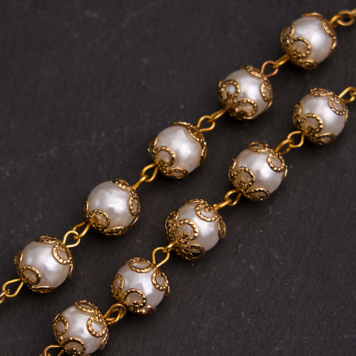 Christian Glass Beads St. Benedict & Jesus Cross Bracelet Rosary - image 4