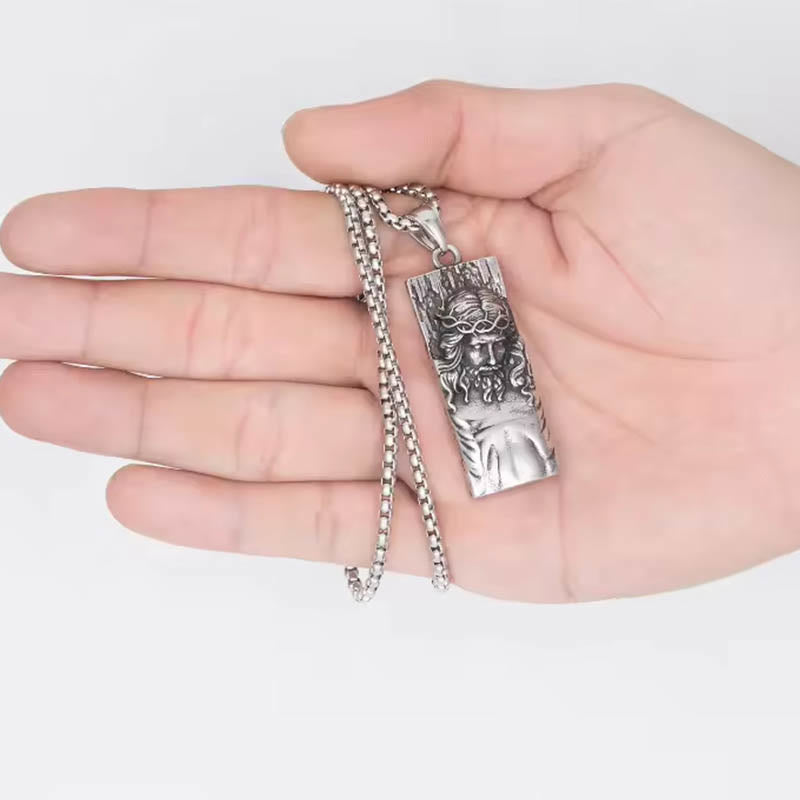 Christianartworkshop Jesus Shield Amulet Religion Necklace - image 1