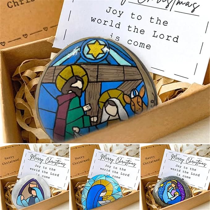 Nativity Scene Painted Rock - Nativity Scene - image 1