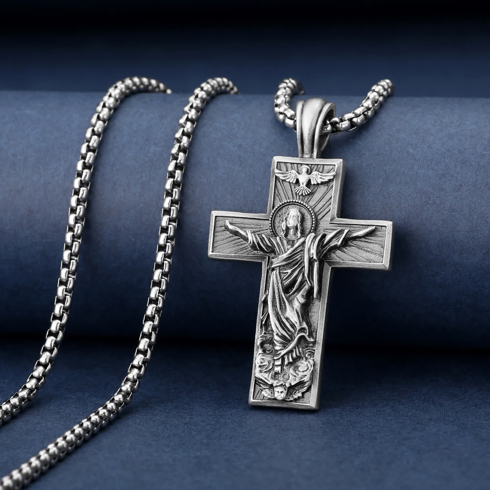 Christianartworkshopthe Jesus Ascension Cross Necklace - The Ascension of Jesus - image 0