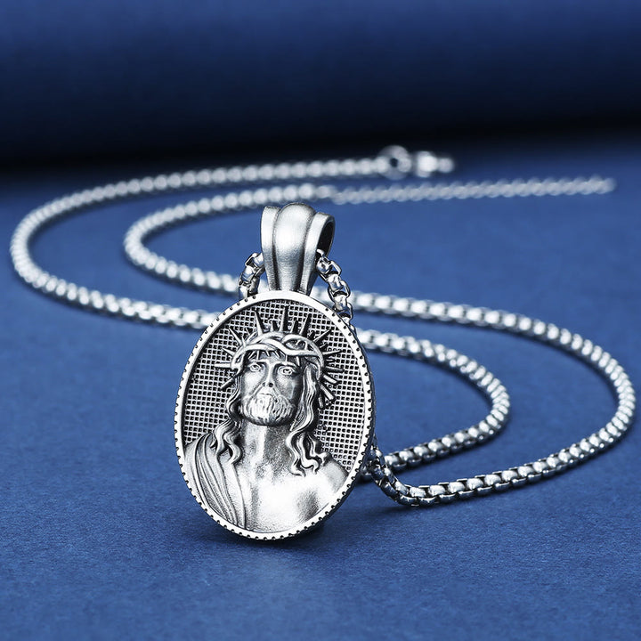 Christianartworkshopthe Jesus Crown of Thorns Amulet Necklace - image 1