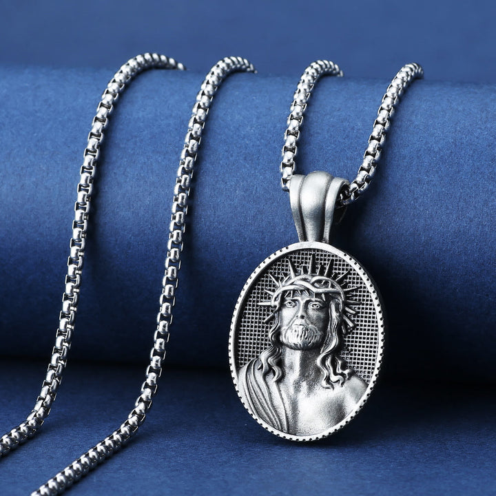 Christianartworkshopthe Jesus Crown of Thorns Amulet Necklace - The Crown of Thorns - image 0
