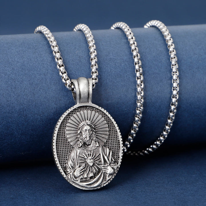 Christianartworkshopthe Jesus Sacred Heart Christ Necklace - image 3