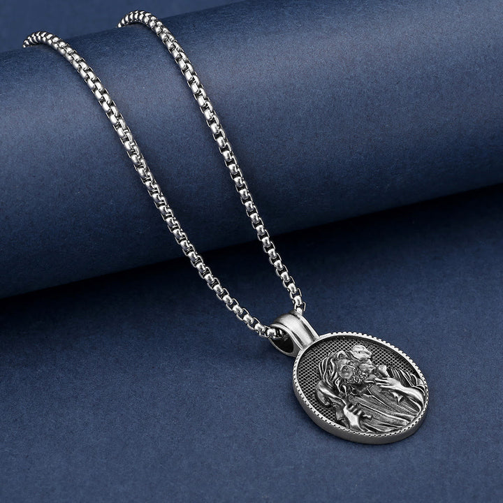 Christianartworkshopthe The Good Shepherd Jesus Pendant Necklace - image 3