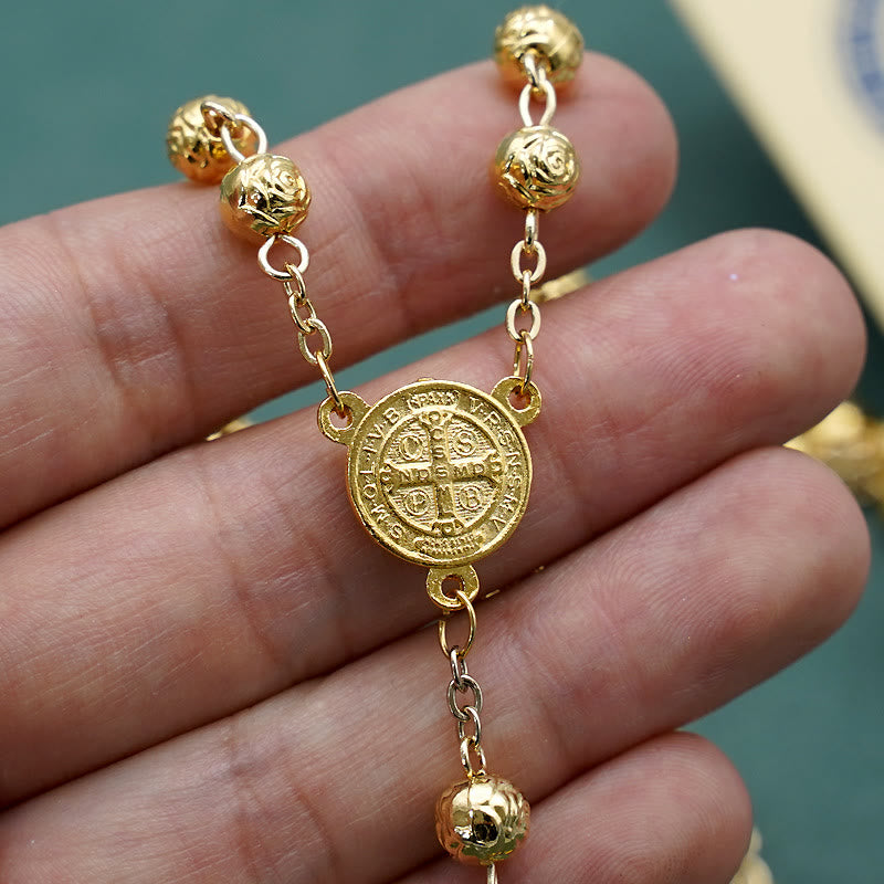 ChristianartworkshopSt. Benedict Golden Classic Rosary - image 7