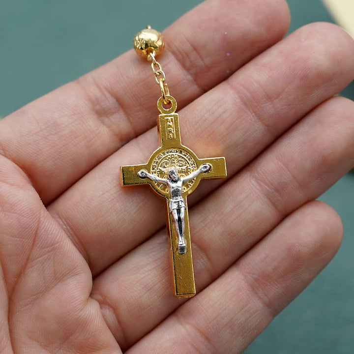 ChristianartworkshopSt. Benedict Golden Classic Rosary - image 9