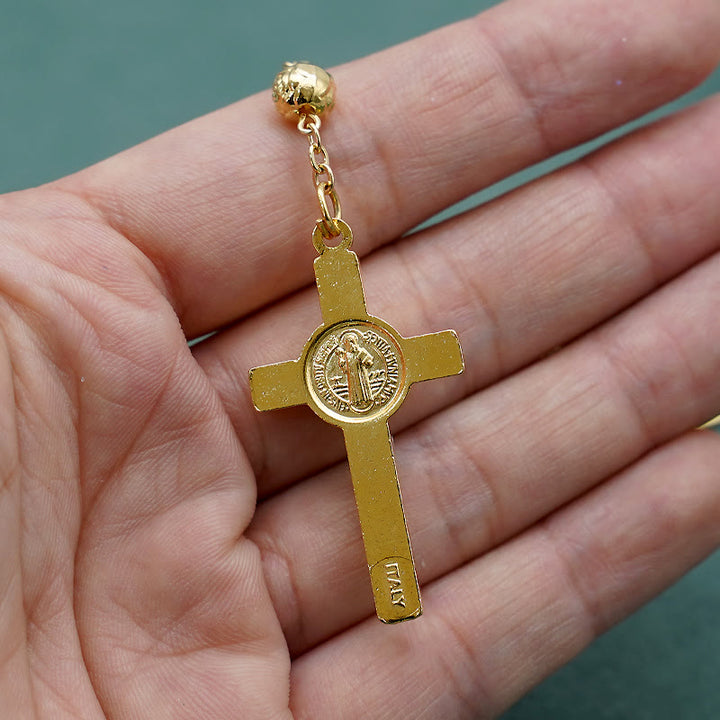 ChristianartworkshopSt. Benedict Golden Classic Rosary - image 8