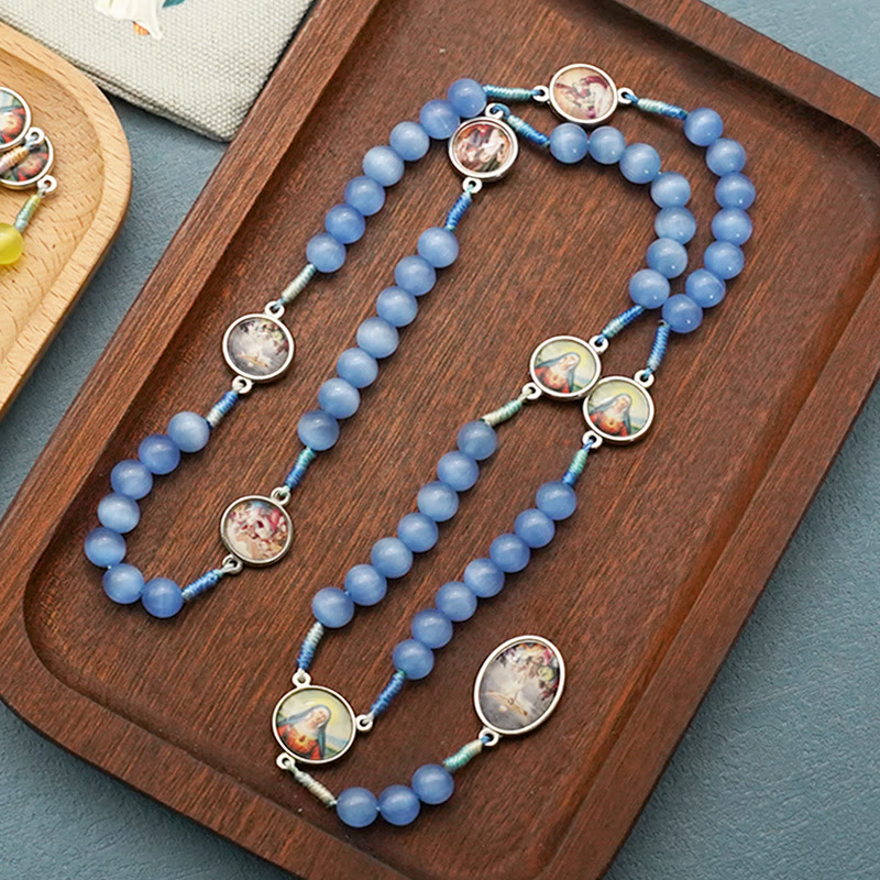 Christianartworkshop Seven Sorrows of Mary Rosary - Blue - image 2