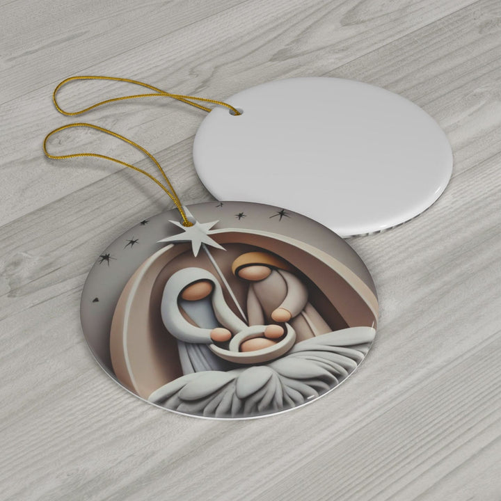 Christianartworkshop Abstract Cartoon Style Nativity Blessing Christmas Hanging Ornaments B - image 2