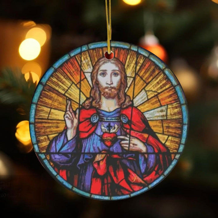 Christianartworkshop 5 Stained Glass Style Christian Scene Ornaments - Style 4 - image 4