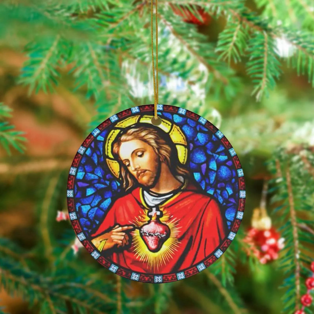 Christianartworkshop 5 Stained Glass Style Christian Scene Ornaments - Style 2 - image 2