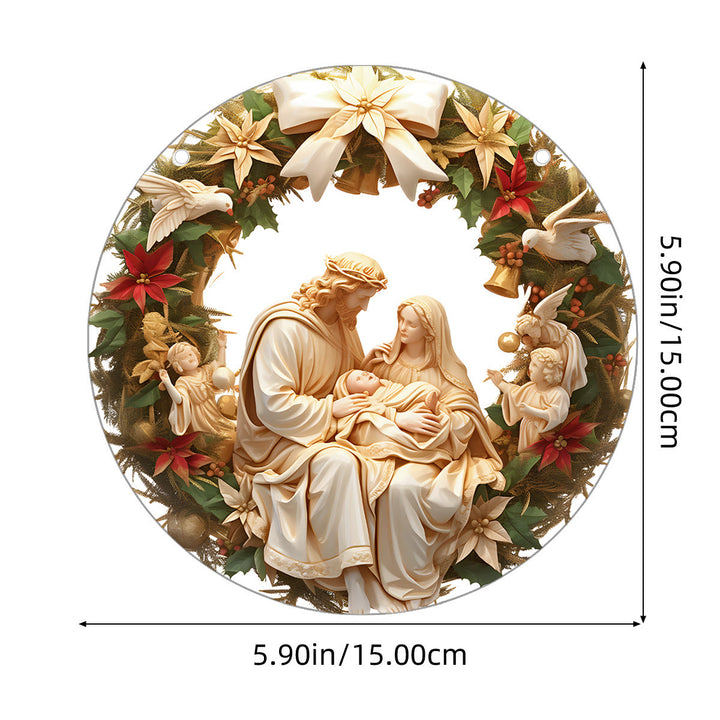 Christianartworkshop Sculptural Realism Style Holy Family Christmas Parasite Hanging Ornaments - image 6