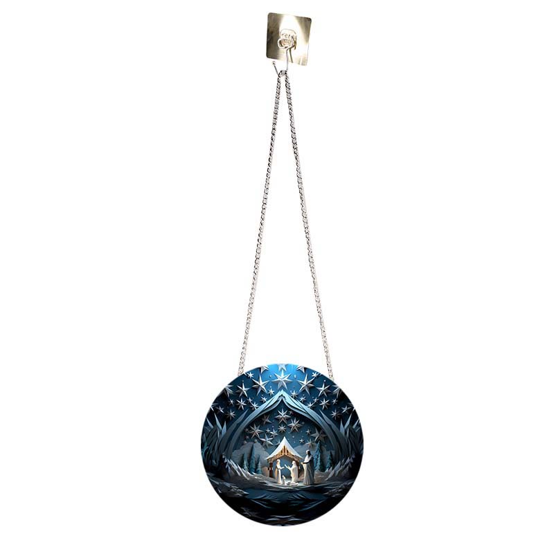 Christianartworkshop Blue Series 10 Styles Nativity Festive Decor Hanging Ornaments H - image 3