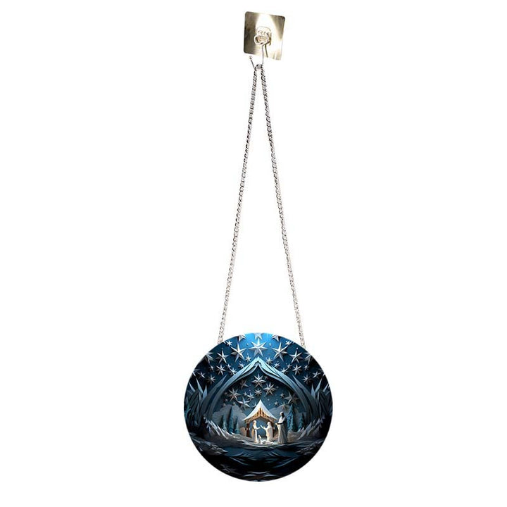 Christianartworkshop Blue Series 10 Styles Nativity Festive Decor Hanging Ornaments H - image 3