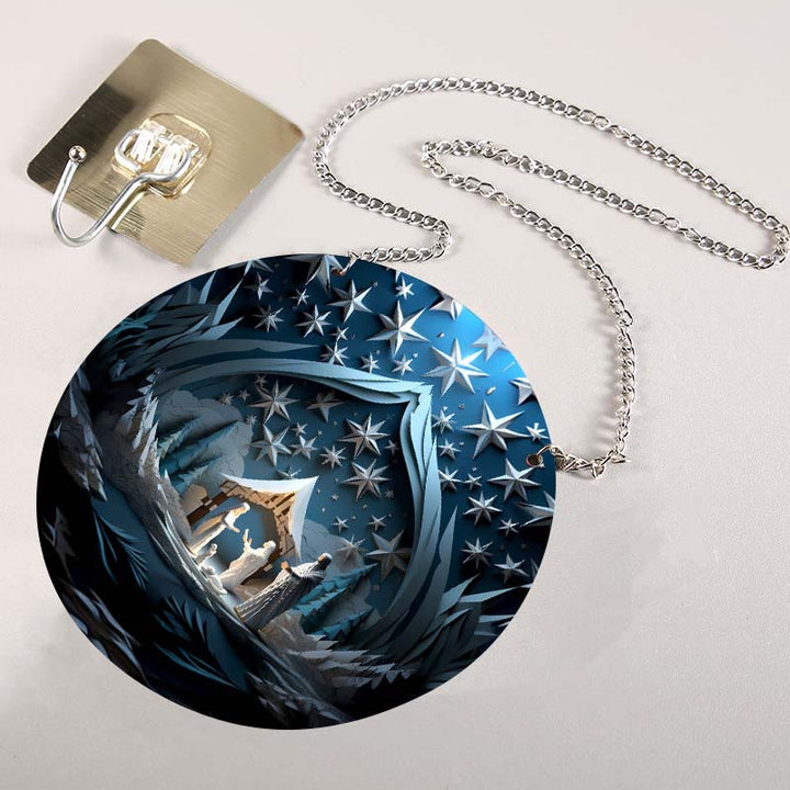 Christianartworkshop Blue Series 10 Styles Nativity Festive Decor Hanging Ornaments A - image 1