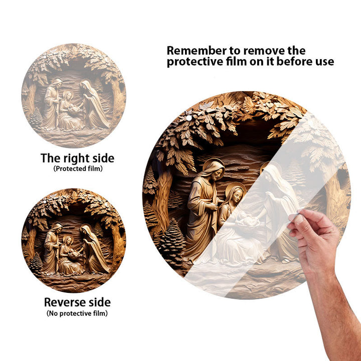 Christianartworkshop Brown Series 8 Styles Christ Nativity Festive Decor Hanging Ornaments A - image 2