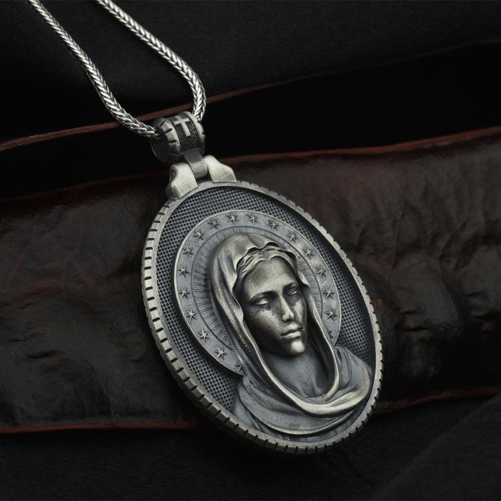 Christianartworkshop Assumption of the Virgin Mary Stainless Steel Necklace - image 3