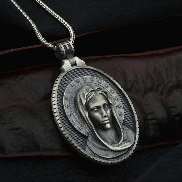 Christianartworkshop Assumption of the Virgin Mary Stainless Steel Necklace - image 3