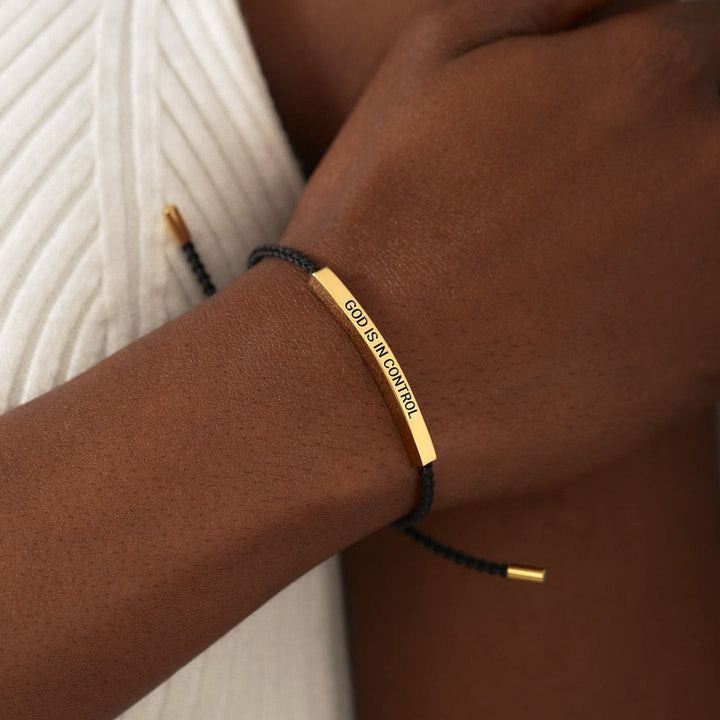 Christianartworkshop Simple Style God Blessed Adjustable String Bracelet - image 3