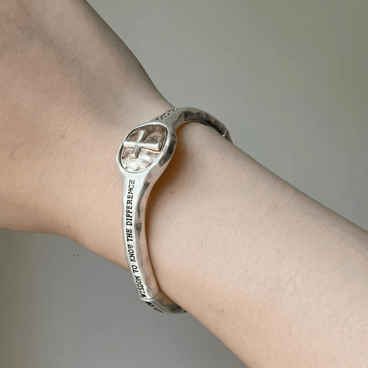 Christianartworkshop God's Gift Vintage Prayer Engraved Cross Bracelet - image 2