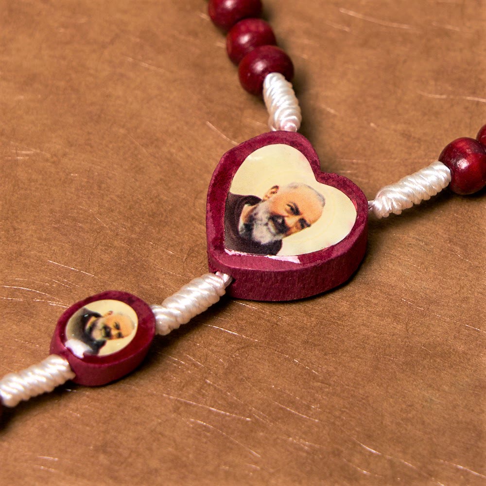 Christian Art Wine Red Wooden Beads Cross Virgin Mary Hand Held Rosary - image 10