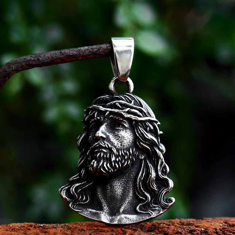 Christianartworkshop Classic Style Crafted Jesus Crown of Thorns Pendant Necklace - image 1