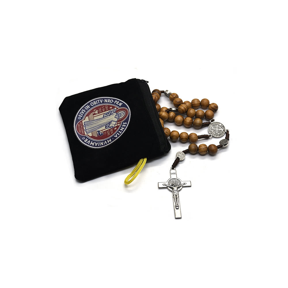 Christianartworkshop Modern Style St. Benedict Practical Velvet Religion Jewelry Storage Bag - image 2