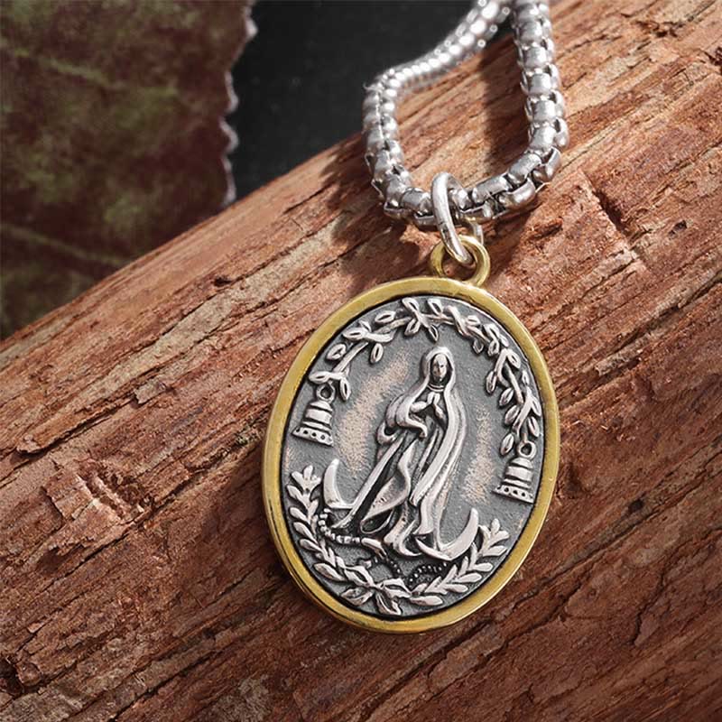 Christianartworkshop Retro Style Our Lady of Guadalupe Madal Alloy Necklace - Our Lady of Guadalupe - image 1