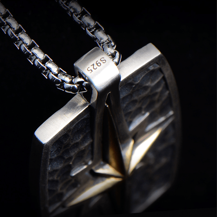 Christianartworkshop 925 Sterling Silver Retro Style Star of Bethlehem Pendant Necklace - image 4