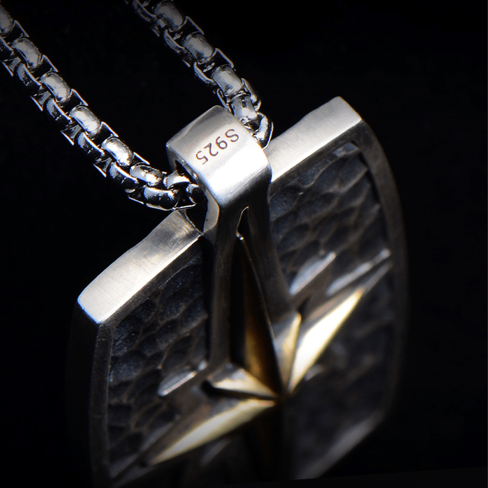 Christianartworkshop 925 Sterling Silver Retro Style Star of Bethlehem Pendant Necklace - image 5