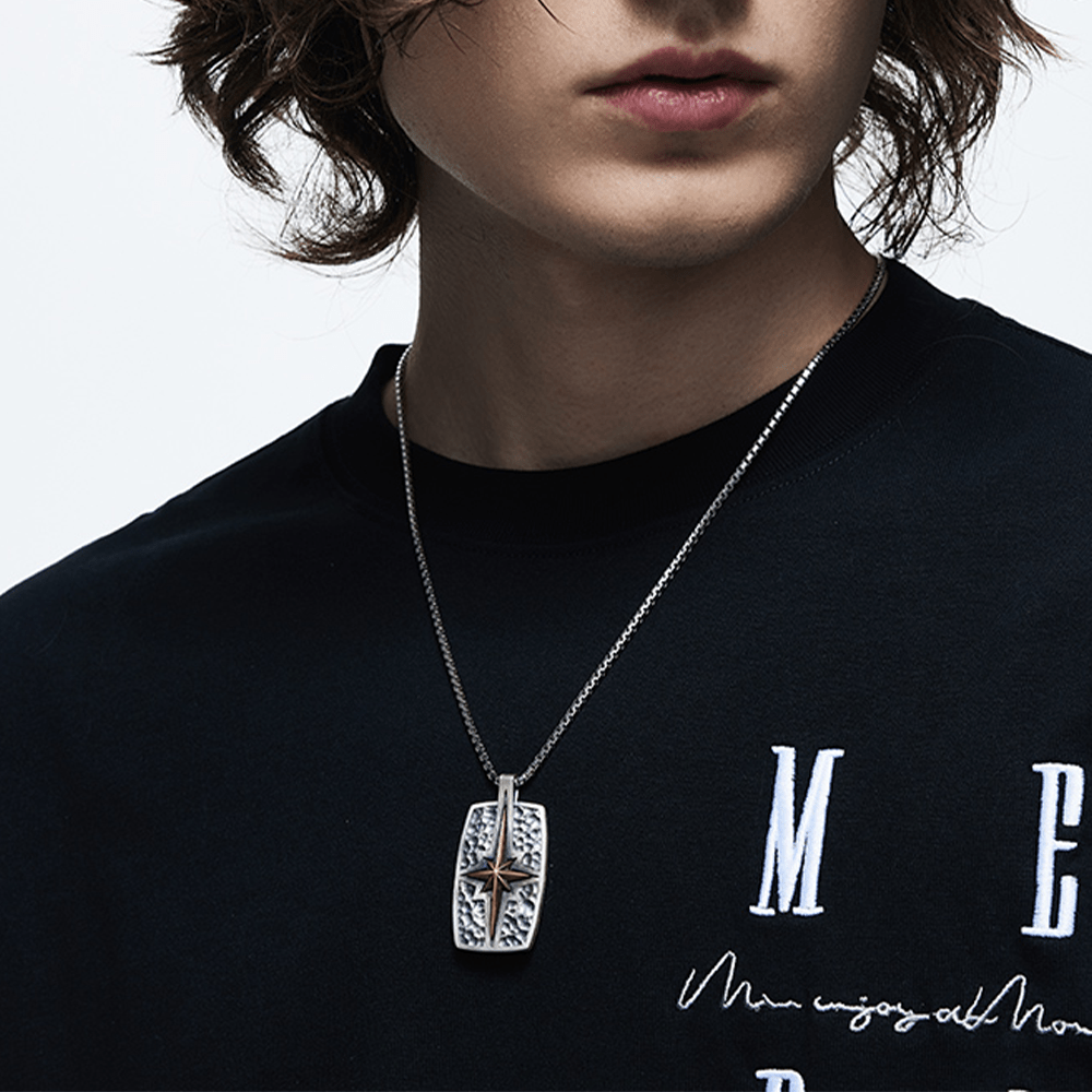 Christianartworkshop 925 Sterling Silver Retro Style Star of Bethlehem Pendant Necklace - image 7