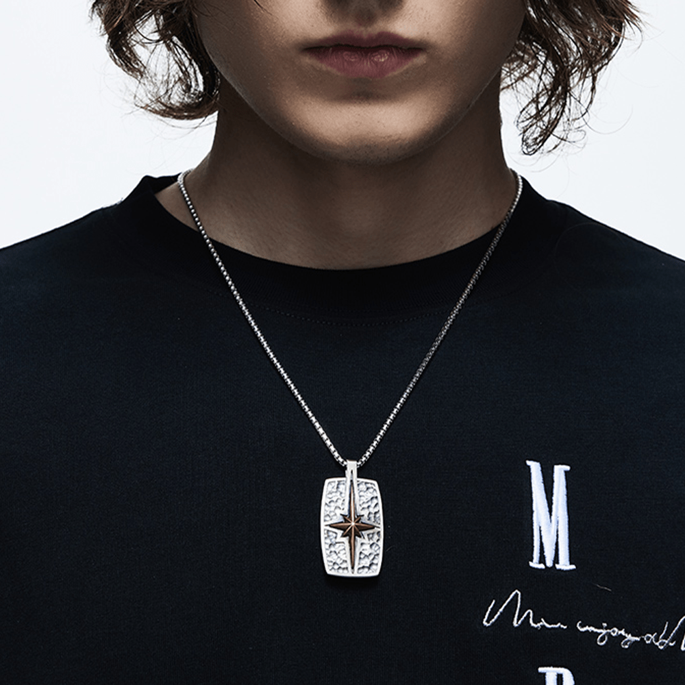 Christianartworkshop 925 Sterling Silver Retro Style Star of Bethlehem Pendant Necklace - image 4
