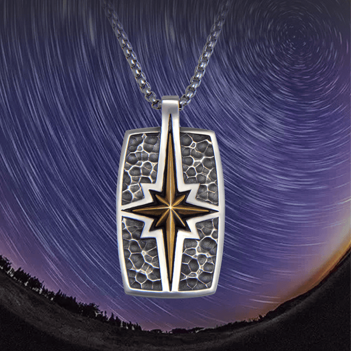 Christianartworkshop 925 Sterling Silver Retro Style Star of Bethlehem Pendant Necklace - Silver Chain - 21.65''/55cm - image 1