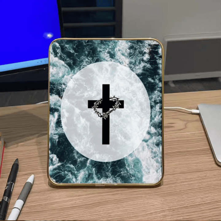 Christianartworkshop Modern Style Multi-options Cross Decorative Painting Desktop Ornaments - Style 6 - image 6