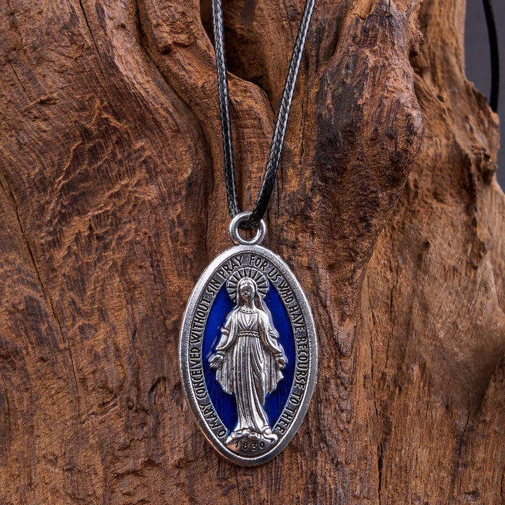 Christianartworkshop Classic Style Miraculous Medal of Our Lady Pendant Necklace - image 4