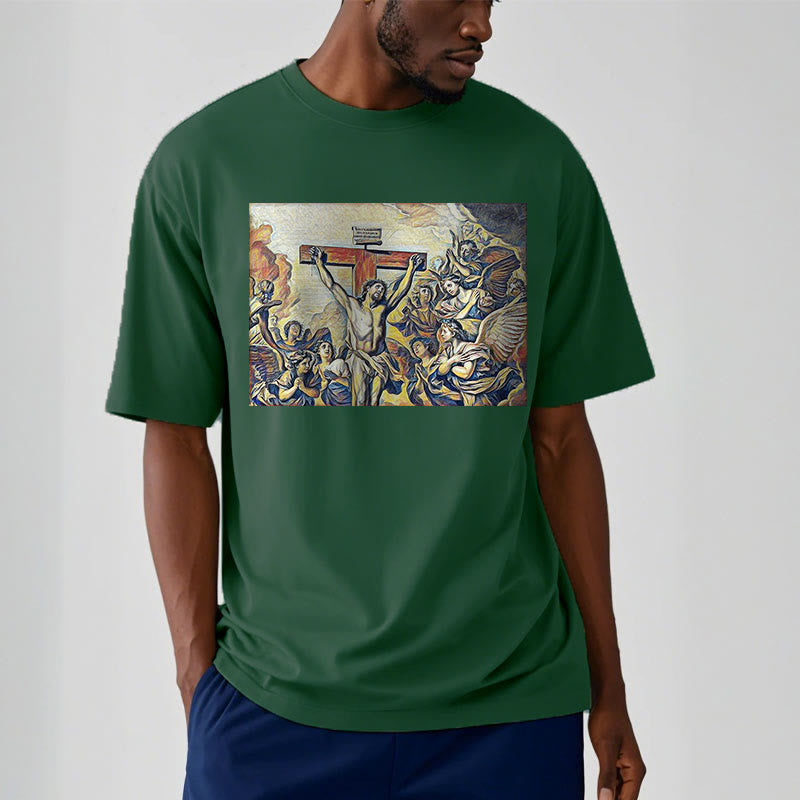Christianartworkshop Classic Style Crucifixion of Jesus Classic Short Sleeve T-shirt - image 10