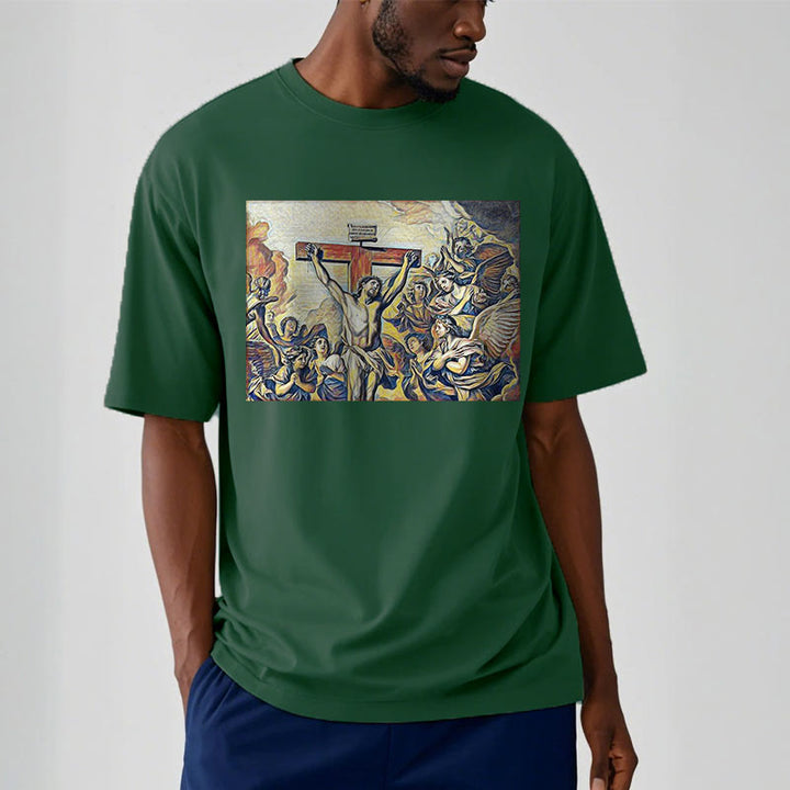 Christianartworkshop Classic Style Crucifixion of Jesus Classic Short Sleeve T-shirt - image 10