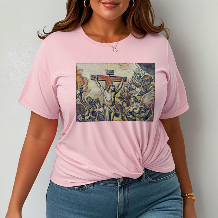 Christianartworkshop Classic Style Crucifixion of Jesus Classic Short Sleeve T-shirt - image 15