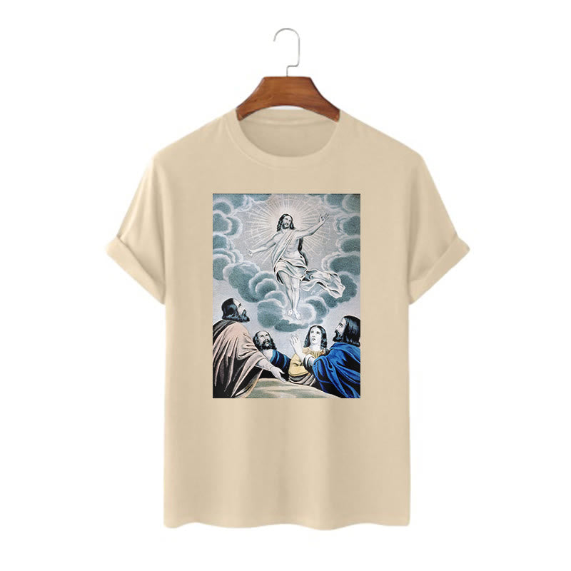 Christianartworkshop Classic Style The Ascension Short Sleeve T-shirt - Khaki - 2XL - image 8
