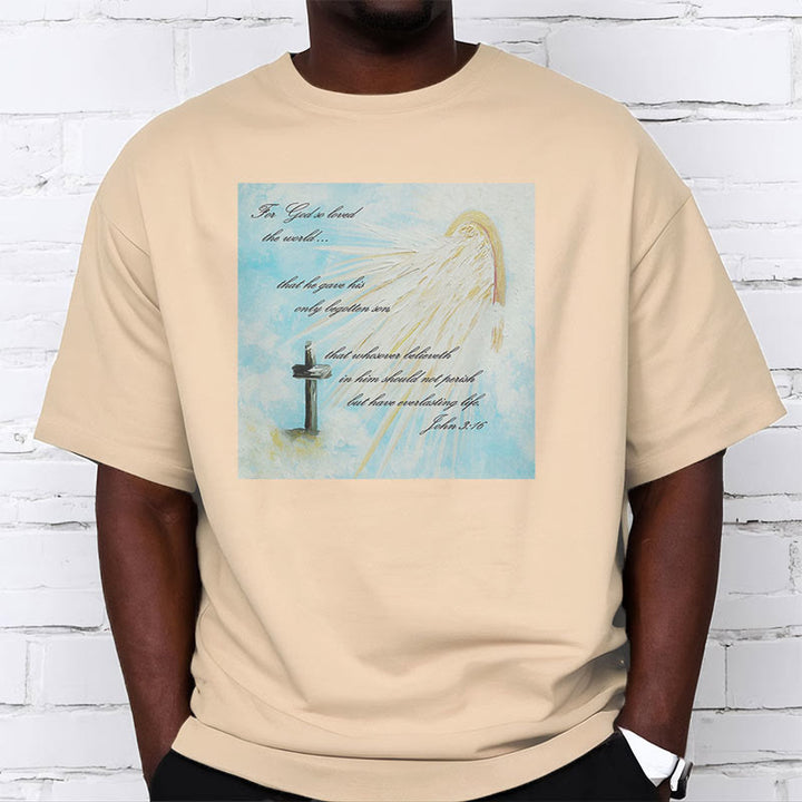 Christianartworkshop Classic Style For God so Loved the World  Short Sleeve T-shirt - image 10