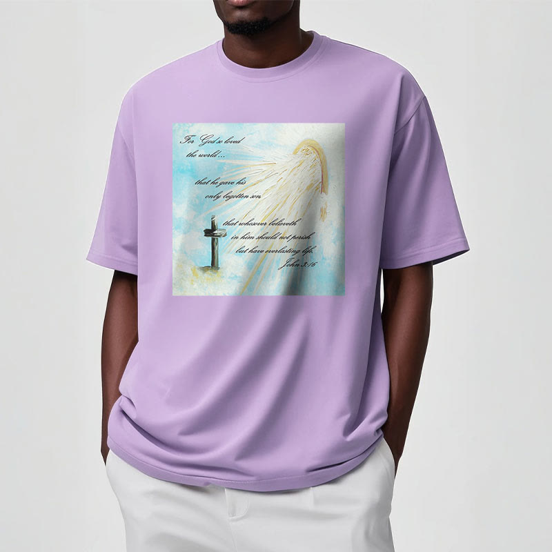 Christianartworkshop Classic Style For God so Loved the World  Short Sleeve T-shirt - image 17