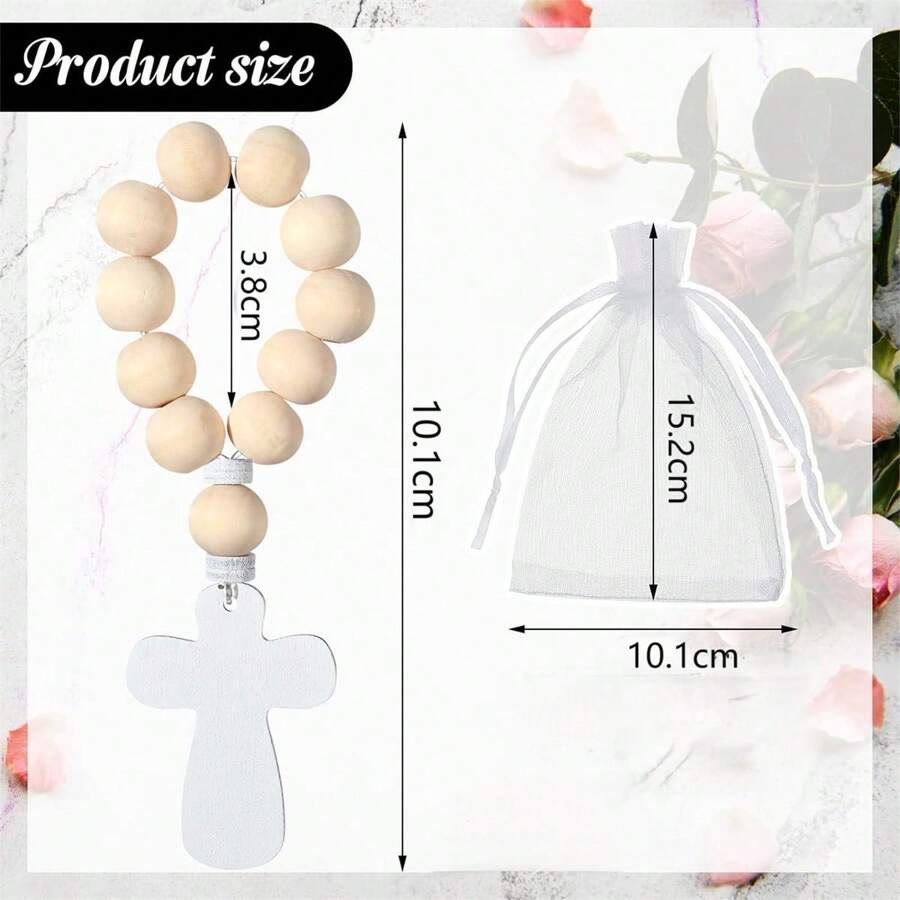 Christianartworkshop Multi-purpose Wooden Finger Pocket Rosary for Baptism Pray Festival Decor - image 10